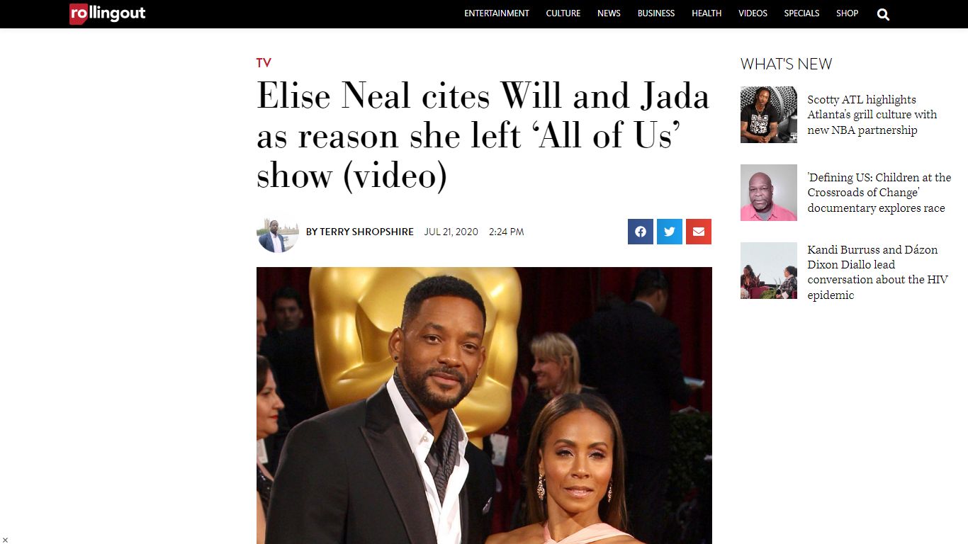 Elise Neal cites Will and Jada as reason she left 'All of Us' show ...